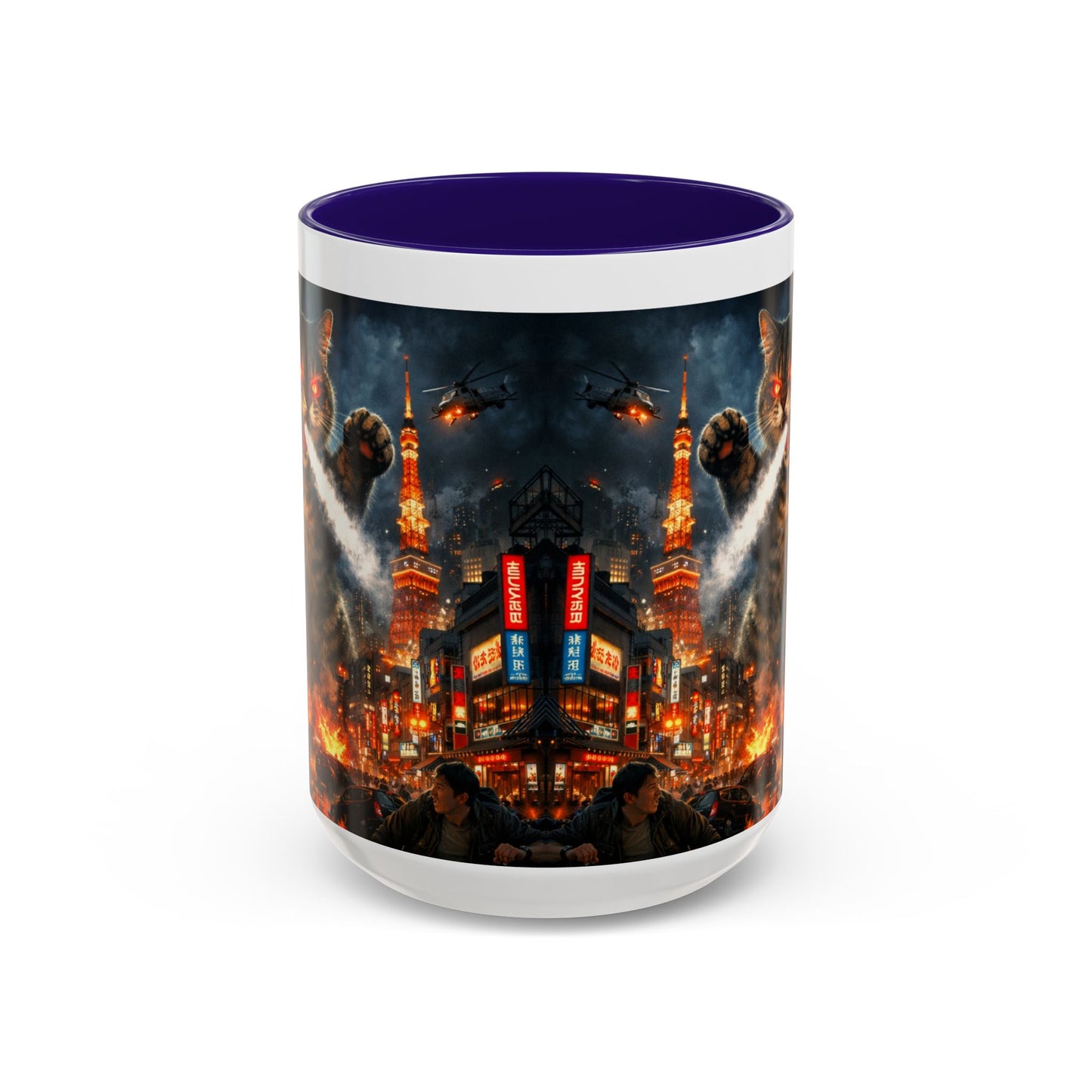 Catzilla Tokyo Cityscape Mug | Color Interior 11oz 15oz