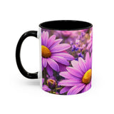 Purple Daisy Floral Mug | Accent Coffee Mug 11oz 15oz