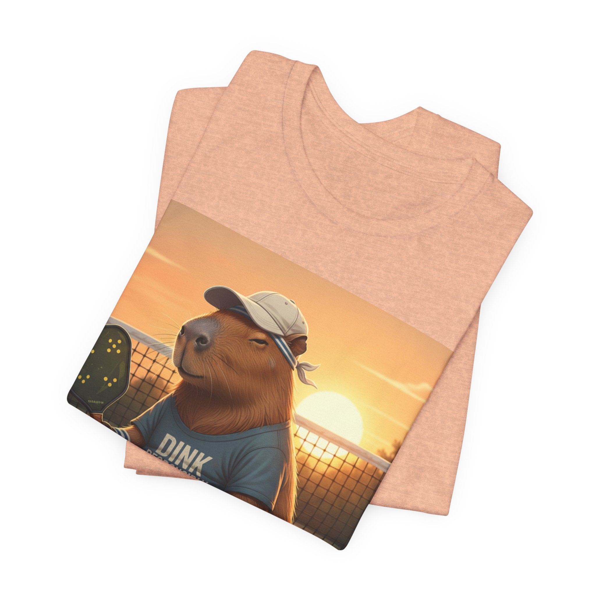 Dink Responsibly Pickleball Capybara Tee | Funny Animal Sports Art