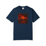 Red Desert Sunset T-shirt | Cactus Landscape, Moody Western Scene