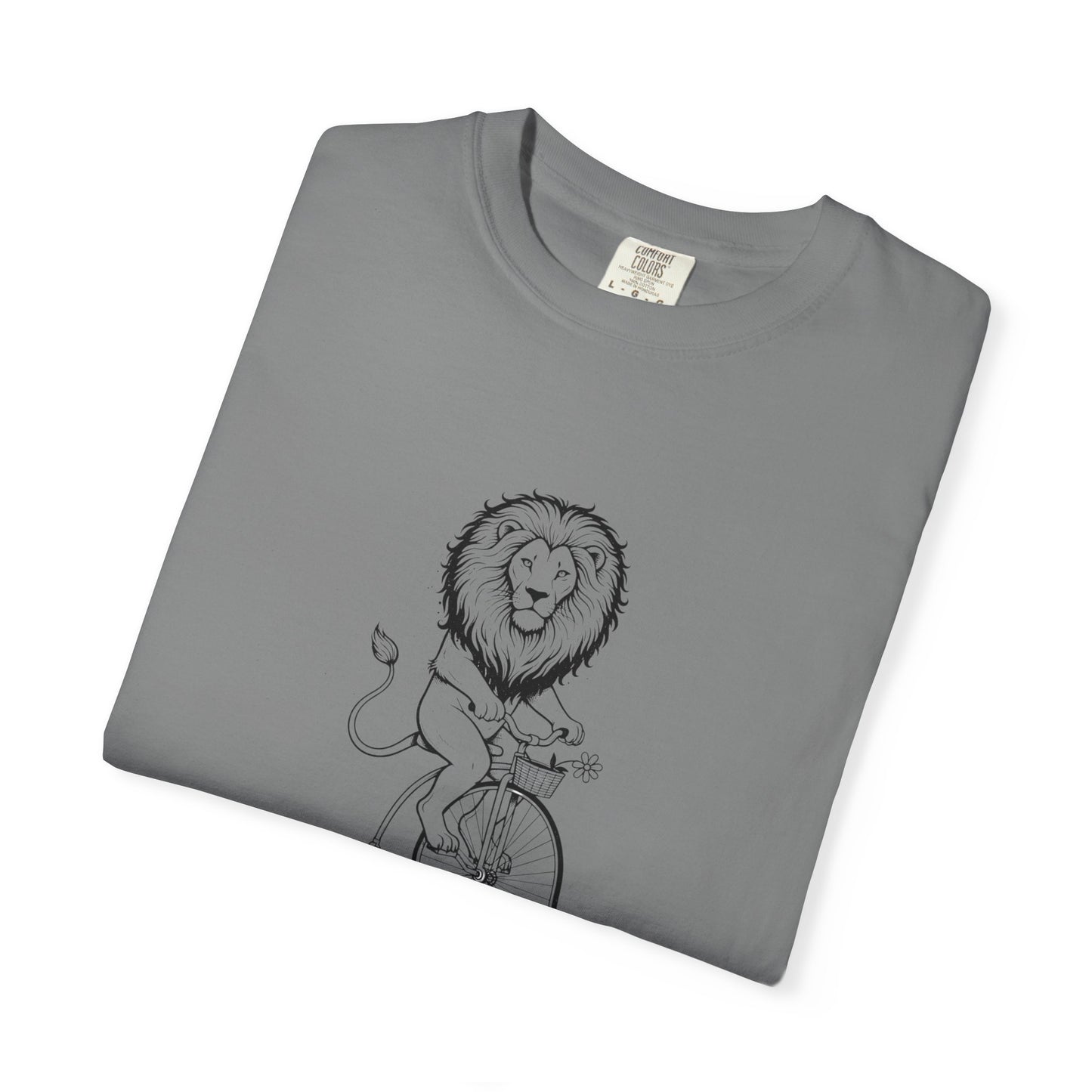 Lion Riding Vintage Penny-farthing Bike T-shirt