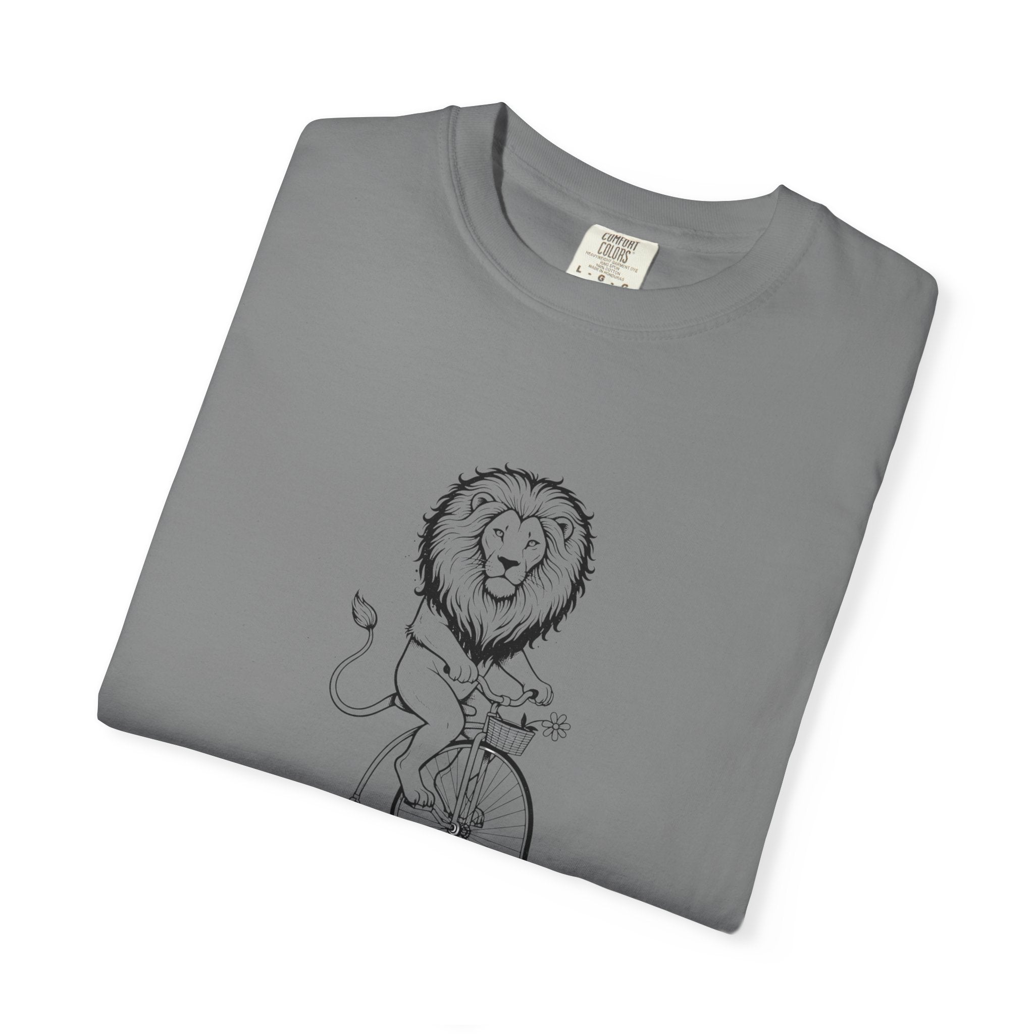 Lion Riding Vintage Penny-farthing Bike T-shirt
