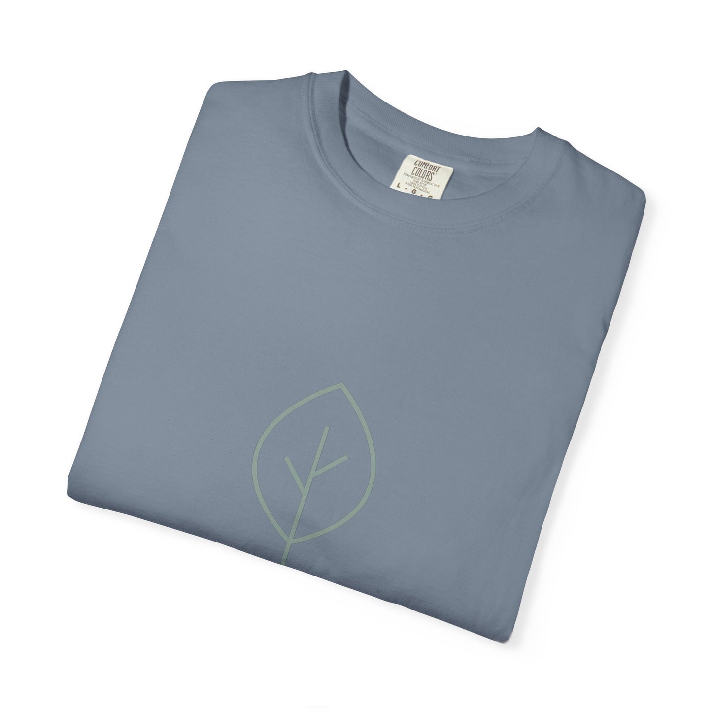 Minimal Green Leaf icon T-Shirt | Eco Nature Graphic Tee