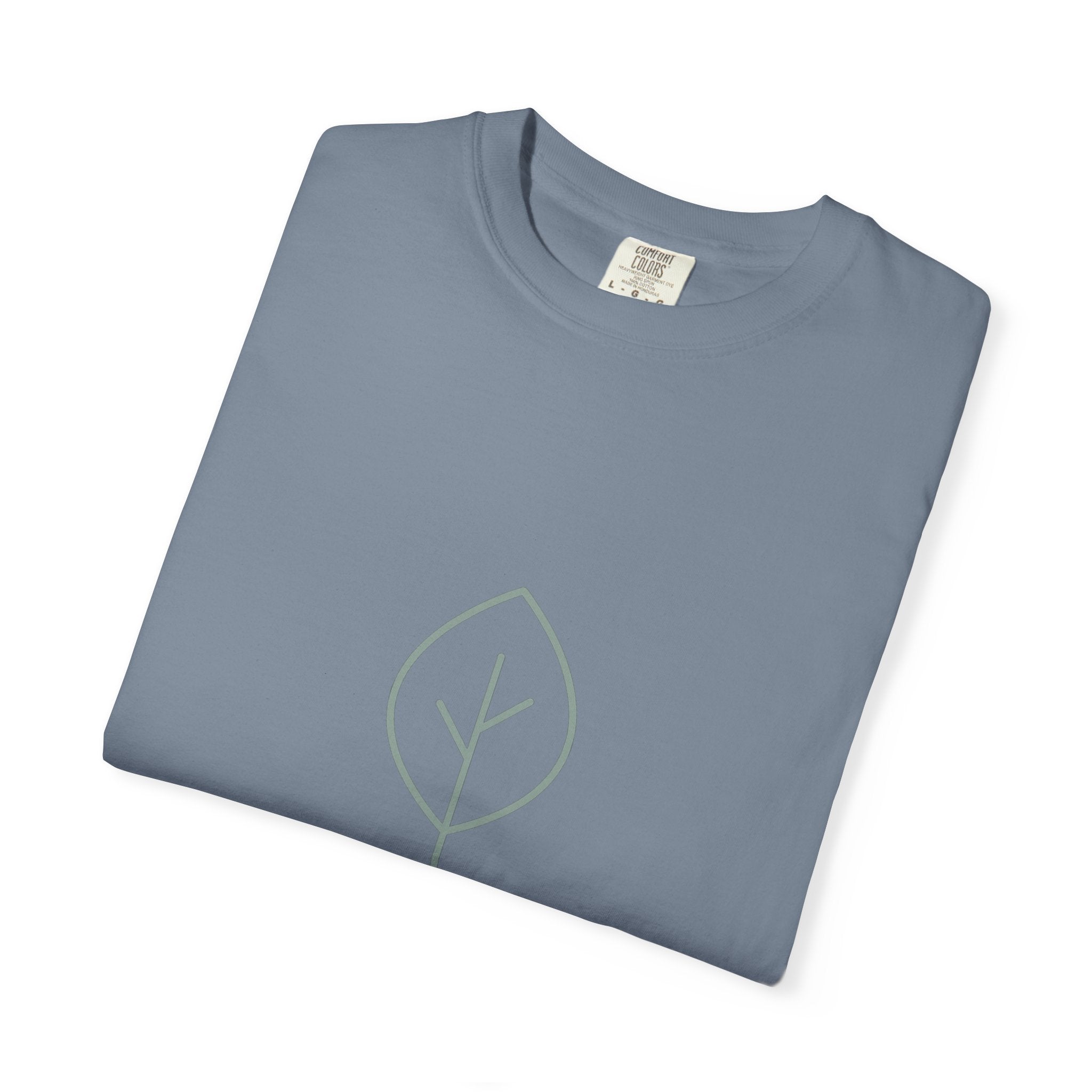 Minimal Green Leaf icon T-Shirt | Eco Nature Graphic Tee