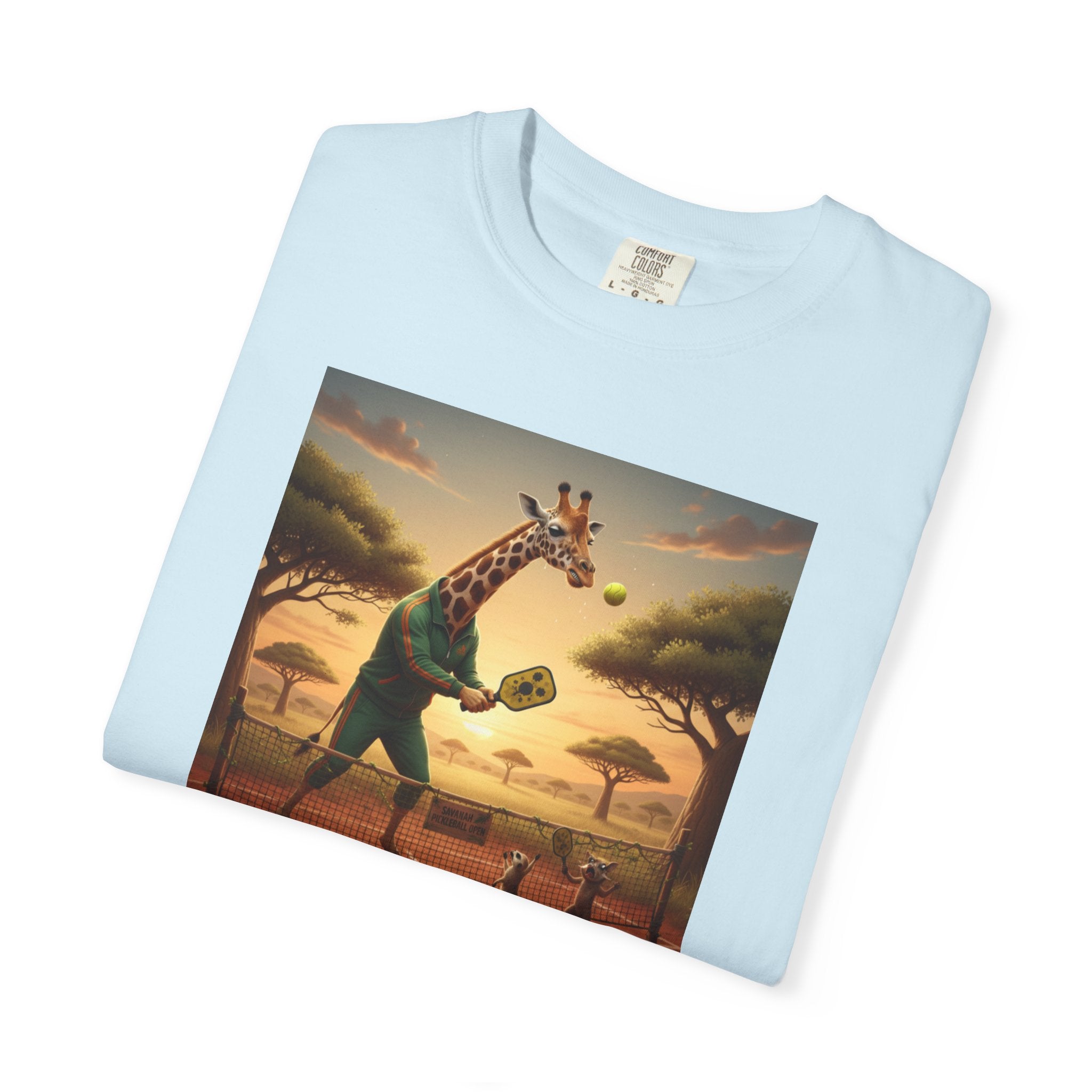 Long-Neck Larry  Pickleballer Unisex Garment-Dyed T-shirt