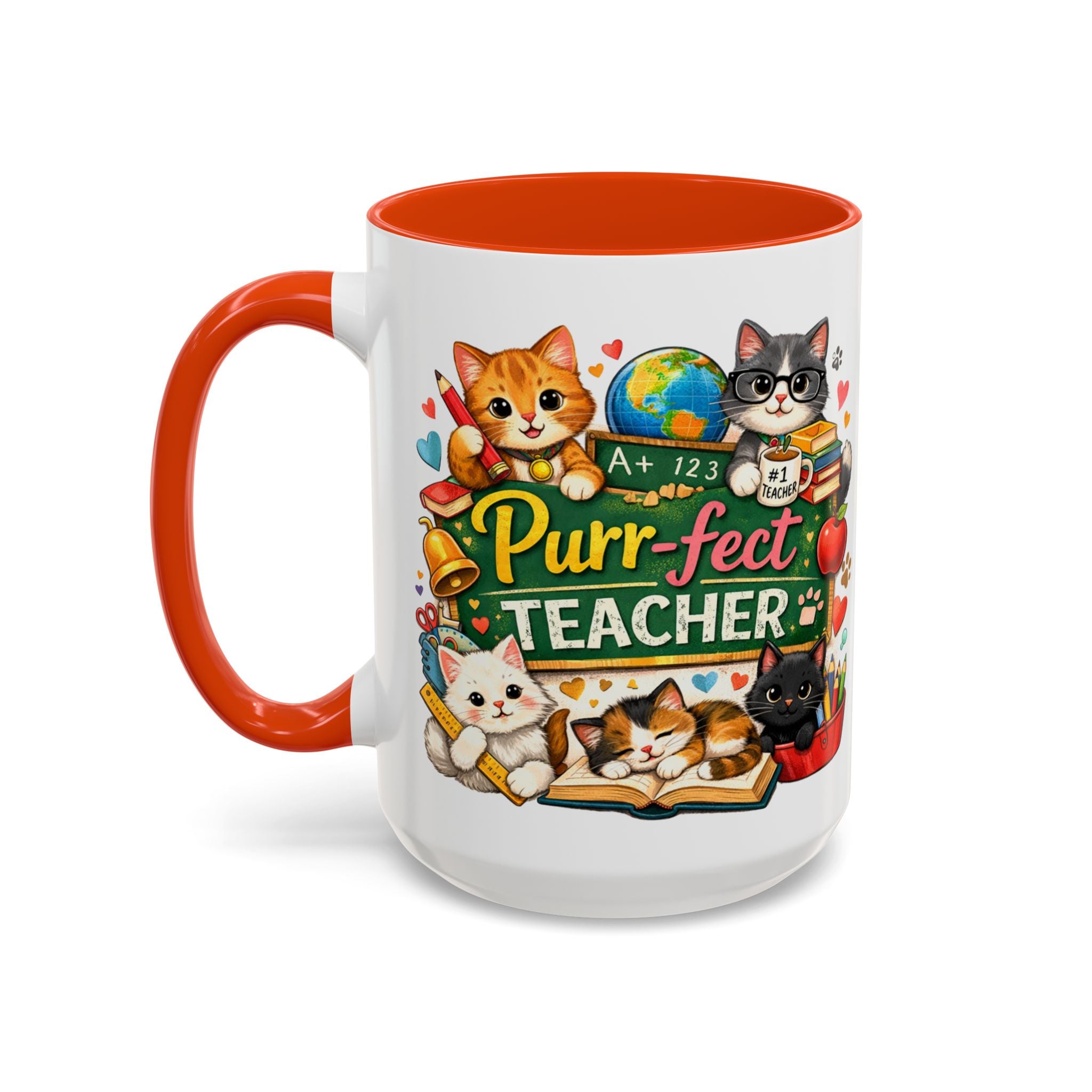 Purr-fect Teacher Mug | Cat Classroom Design, 11oz or 15oz
