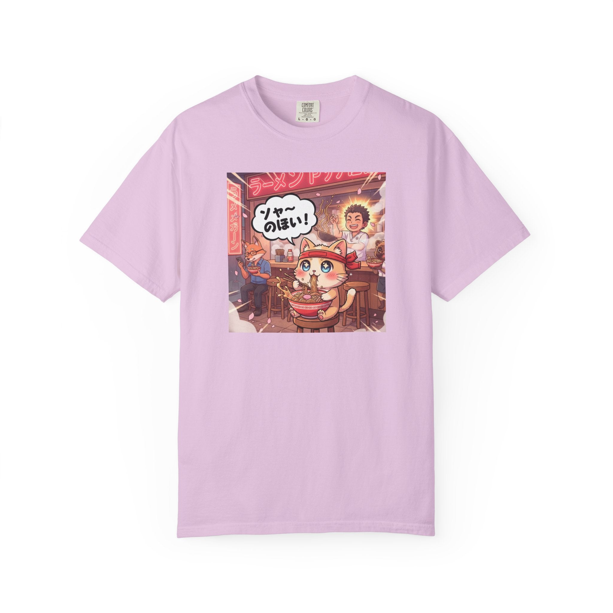 Kawaii Cat Ramen Shop T-Shirt | Anime Noodle Bar Illustration
