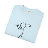 Stick Figure Golfer T-Shirt | Golf Outline Graphic Tee