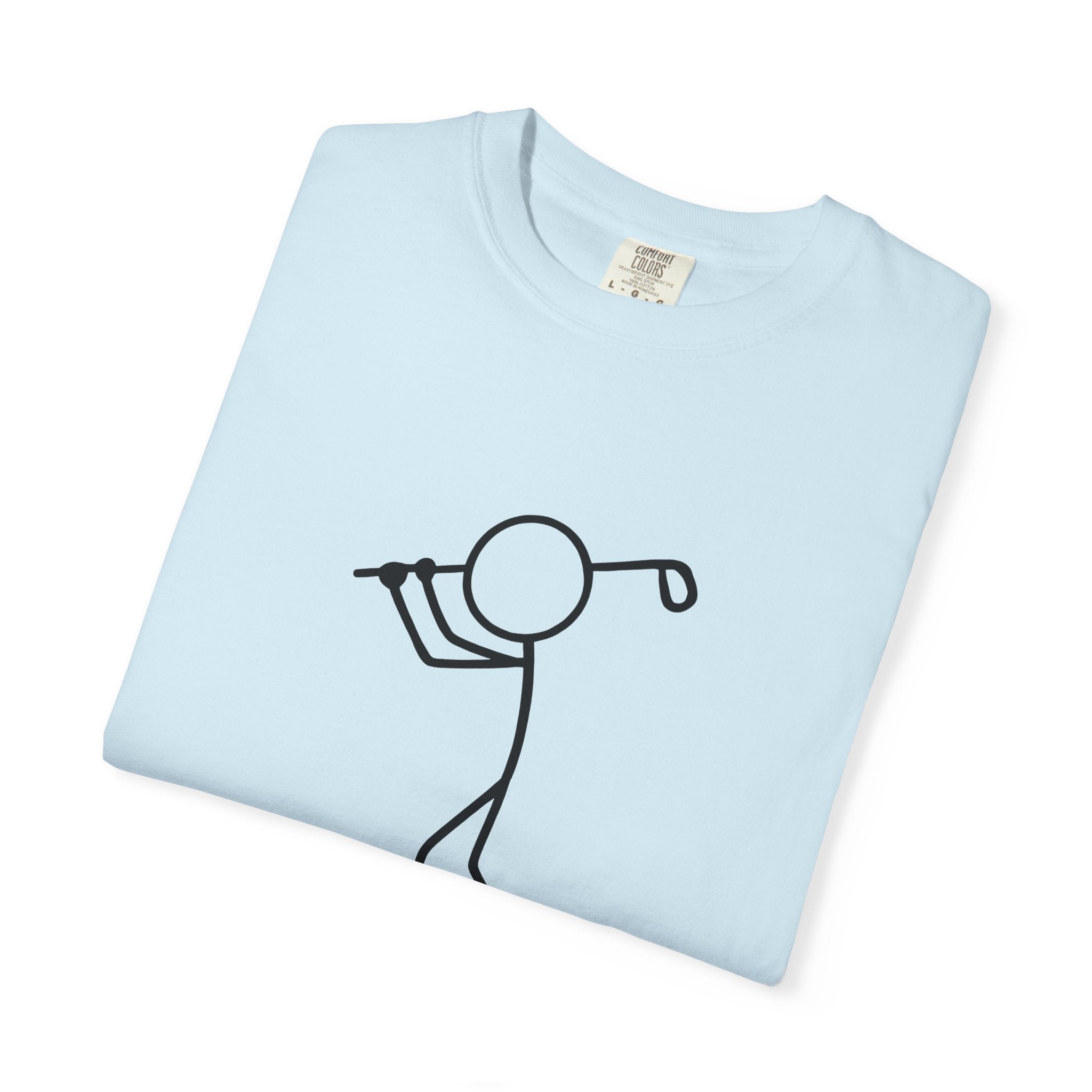 Stick Figure Golfer T-Shirt | Golf Outline Graphic Tee
