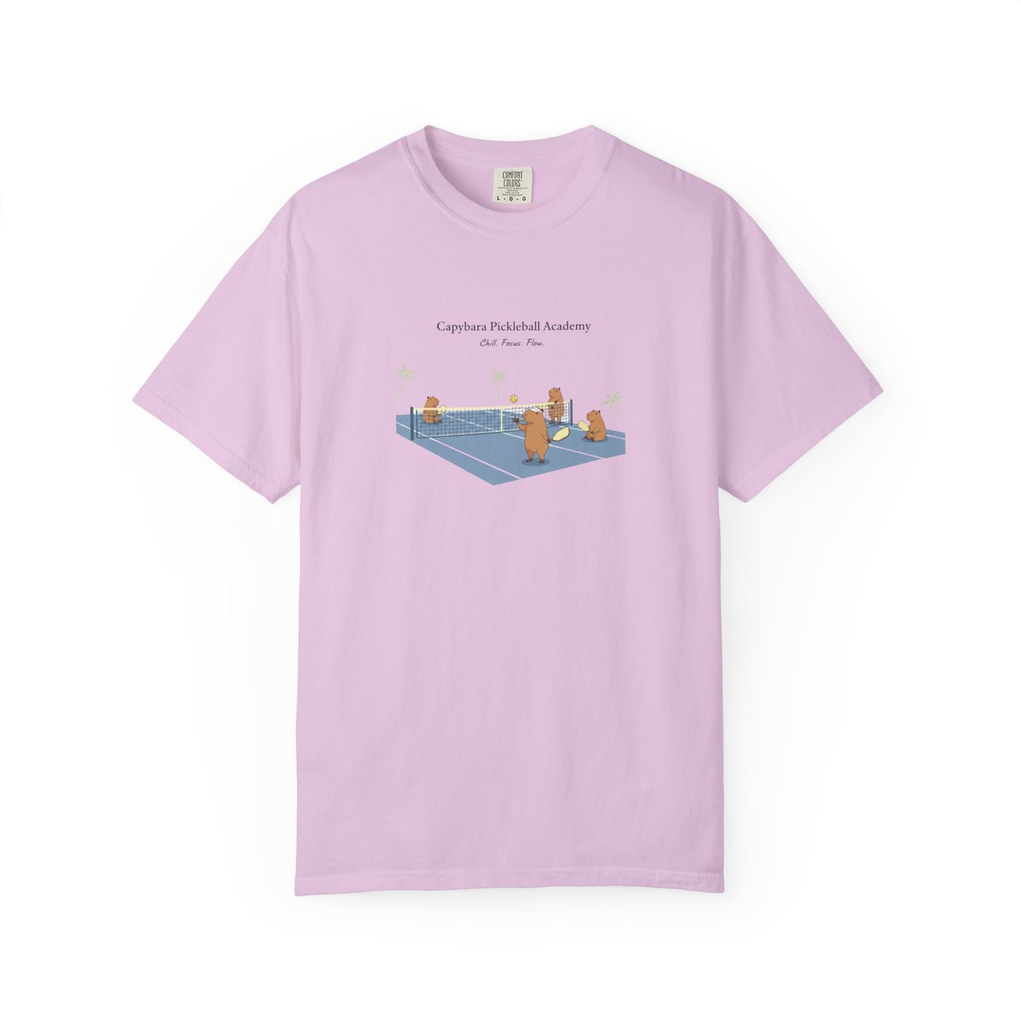 Capybara Pickleball Academy T-shirt | Capybara Cartoon Pickleball Design