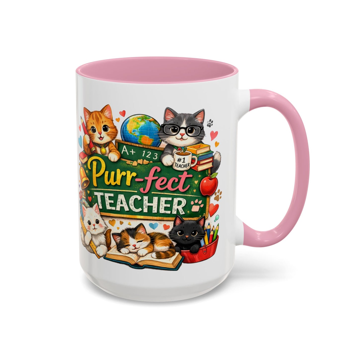 Purr-fect Teacher Mug | Cat Classroom Design, 11oz or 15oz