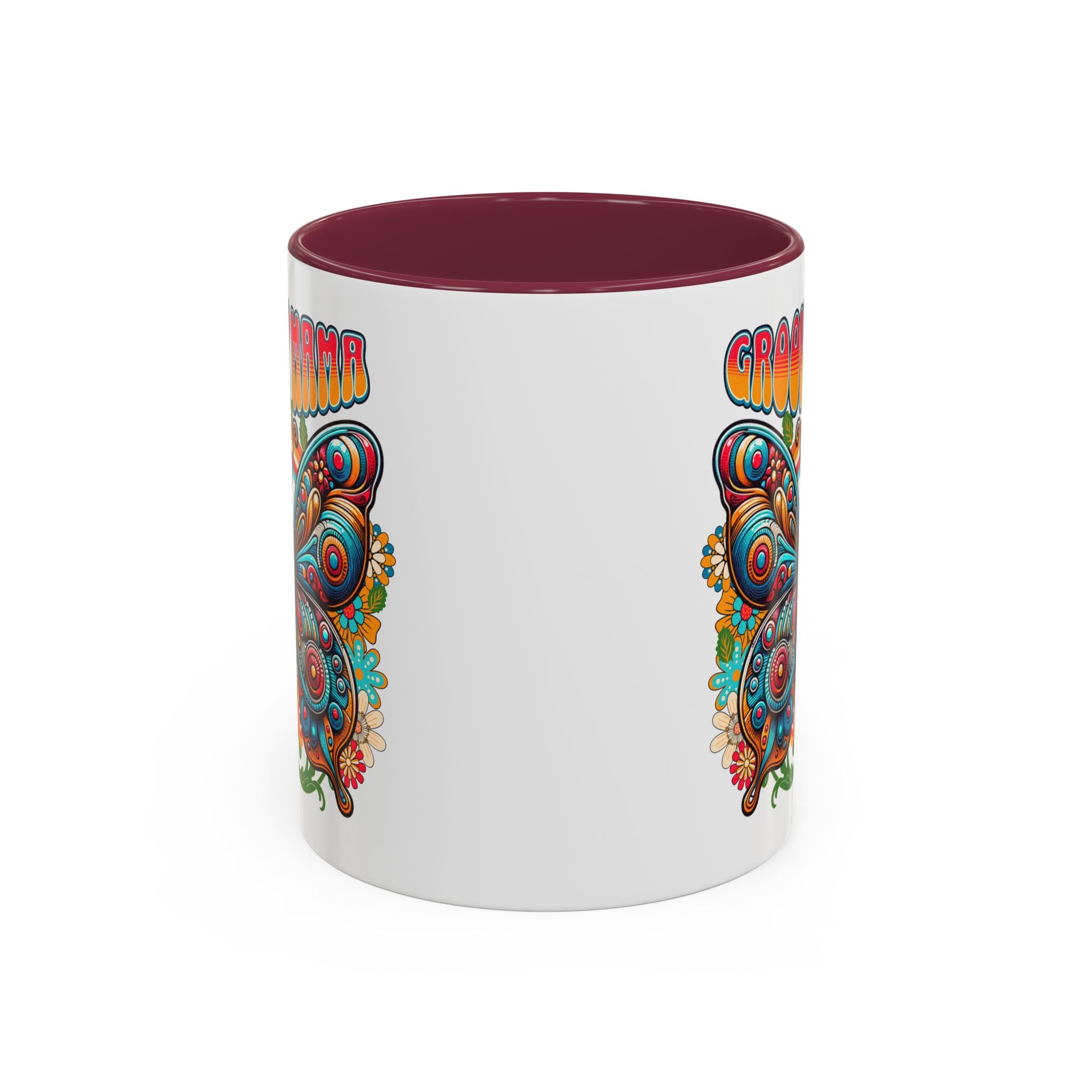 Groovy Mama Butterfly Mug | Retro Psychedelic Floral Design