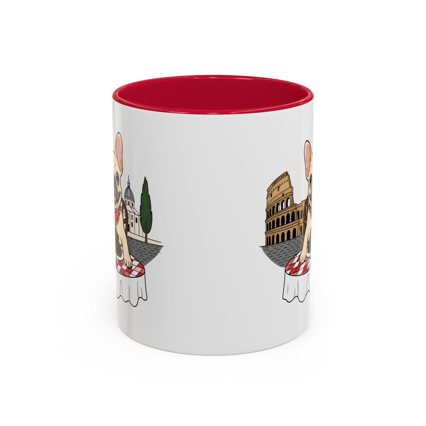 French Bulldog Pasta in Rome Mug | Ceramic Coffee Cup