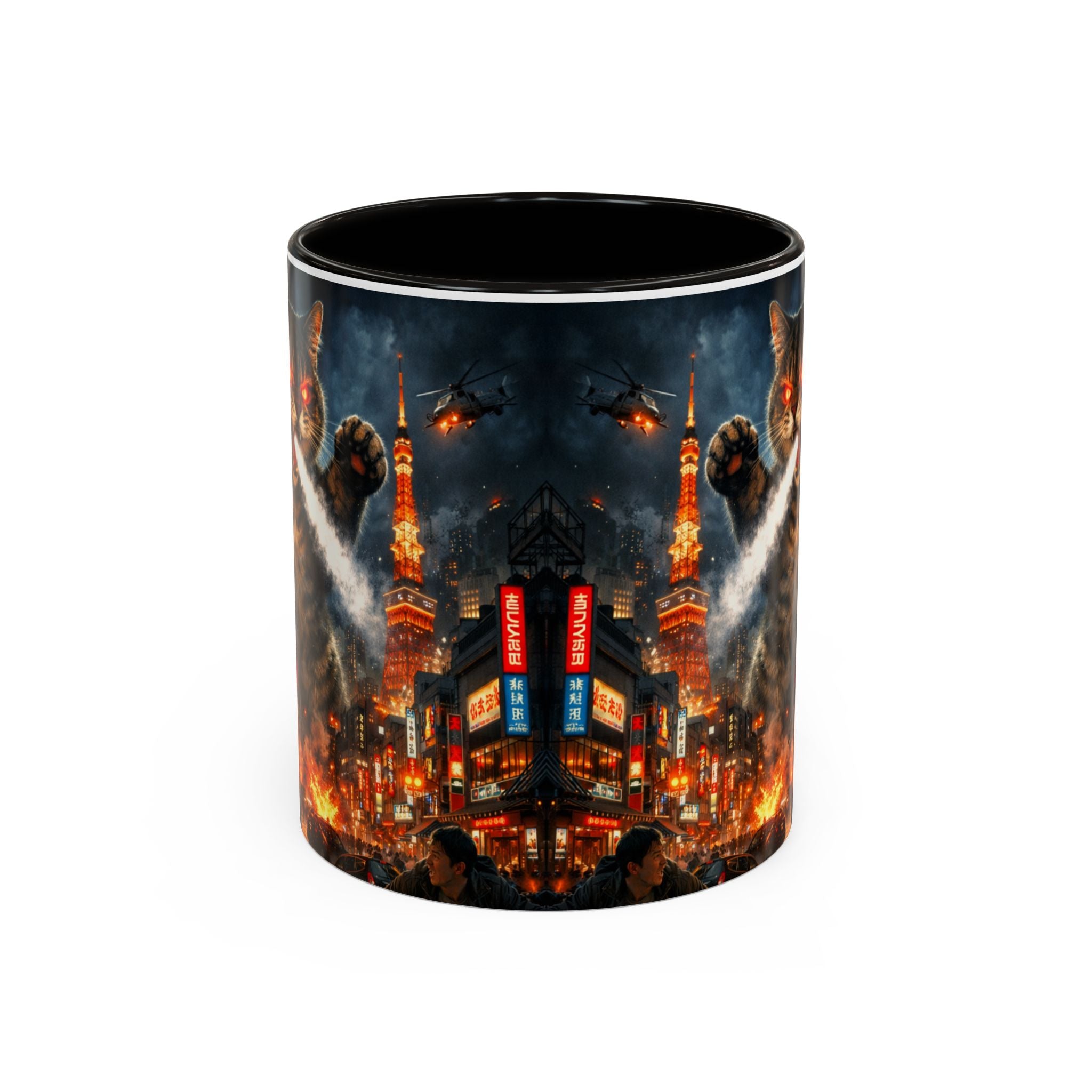 Catzilla Tokyo Cityscape Mug | Color Interior 11oz 15oz