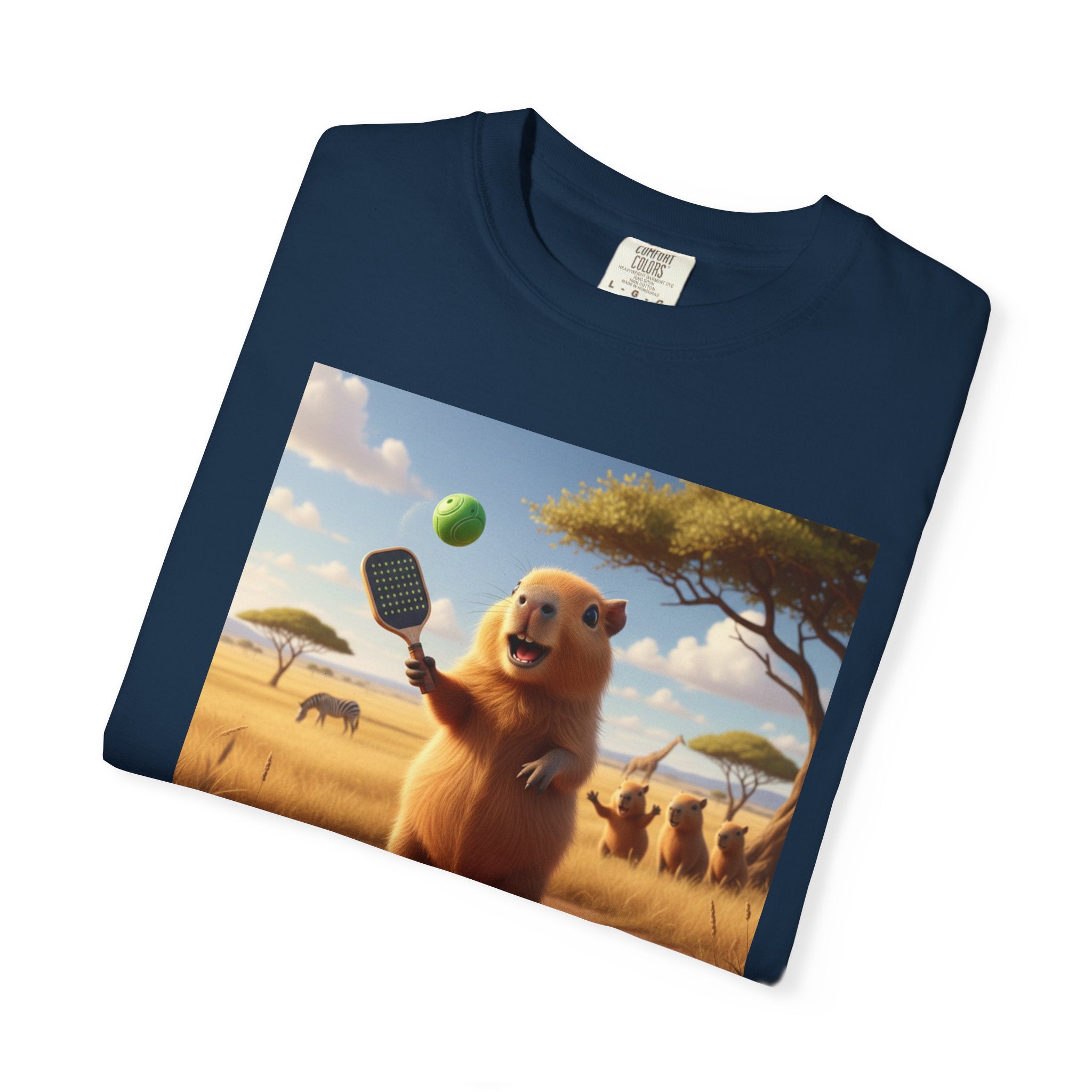 Capybara Pickleball T-shirt | Cute Animal Sports Meme