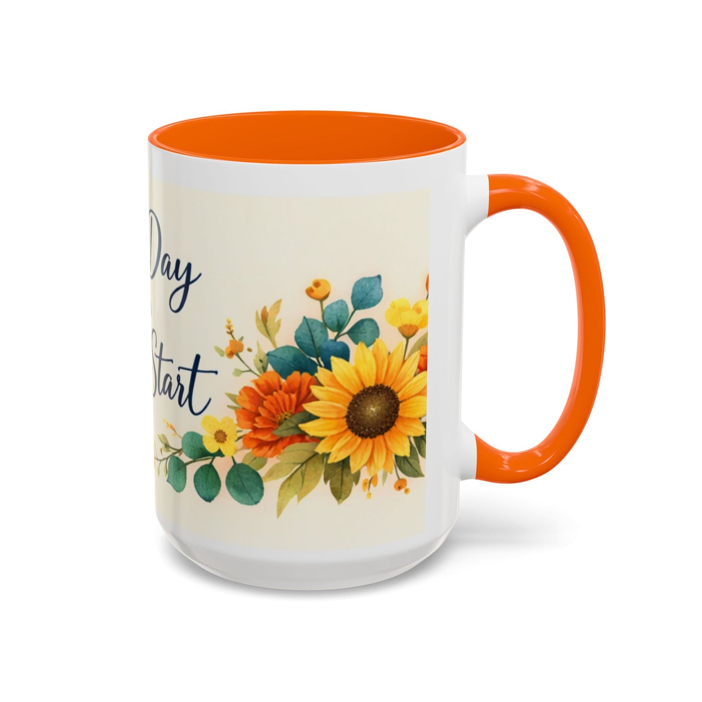 Every Day Is A Fresh Start mug | Floral sunflower coffee mug
