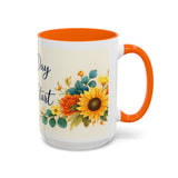 Every Day Is A Fresh Start mug | Floral sunflower coffee mug