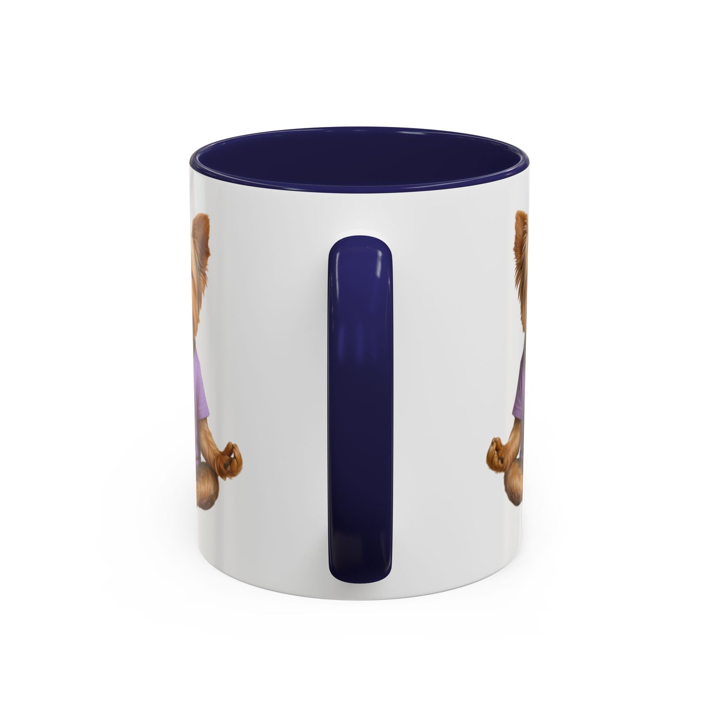 Meditating Yorkshire Terrier Mug | Accent Coffee Mug 11oz 15oz