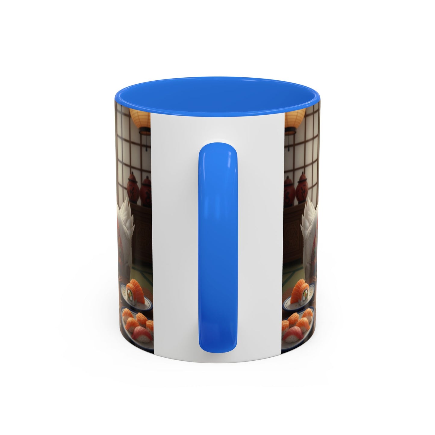 Goose with Sushi Mug | Japanese Tea Room Illustration