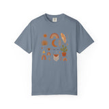 Boho Icons Mosaic T-Shirt | Crescent Moon Cactus Rainbows