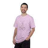 Funny Moose Riding Bike T-shirt | Novelty Animal Cycling Tee