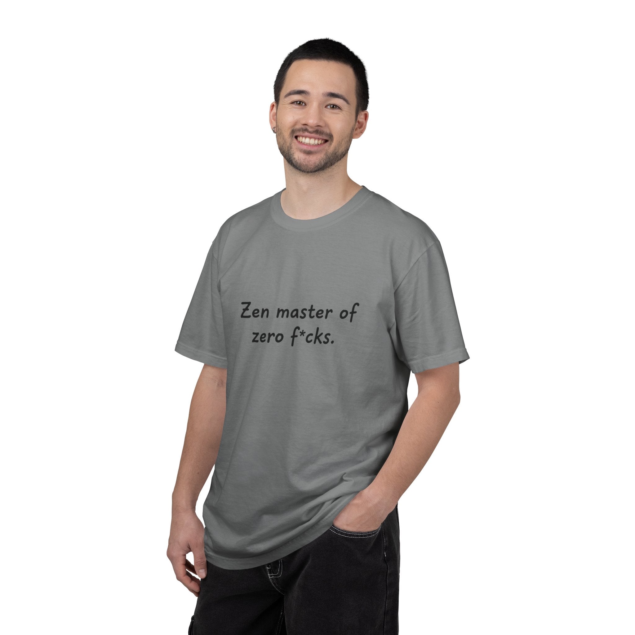 Zen Master of Zero F*cks T-shirt | Funny Sarcastic Text Tee