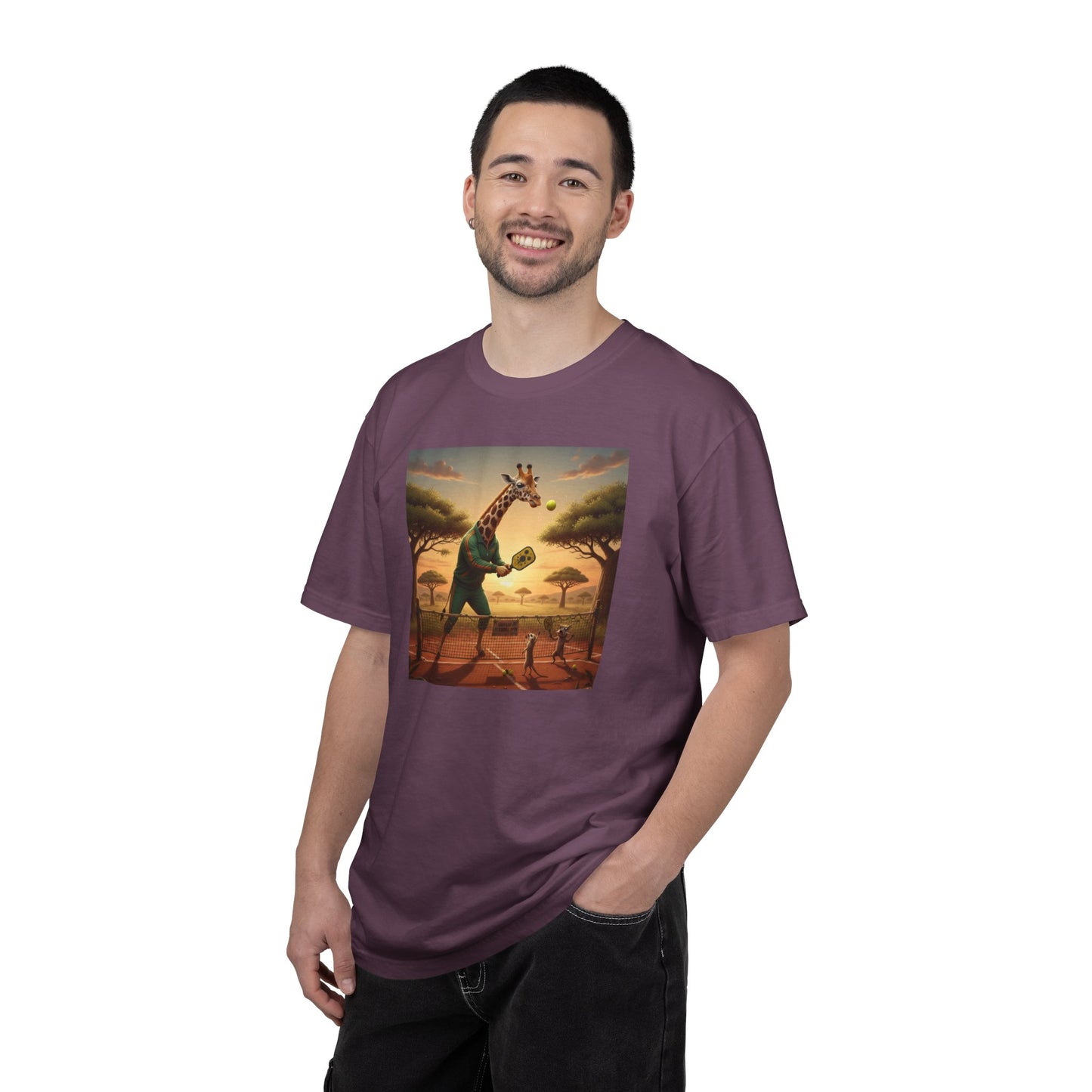Long-Neck Larry  Pickleballer Unisex Garment-Dyed T-shirt