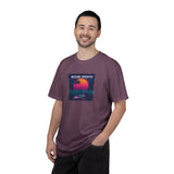 Miami Nights Sunset Palm T-shirt | Retro Vaporwave Beach Scene