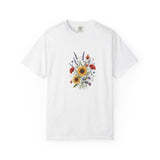 Sunflower and Wildflower Bouquet T-Shirt | Floral Botanical Garden Tee