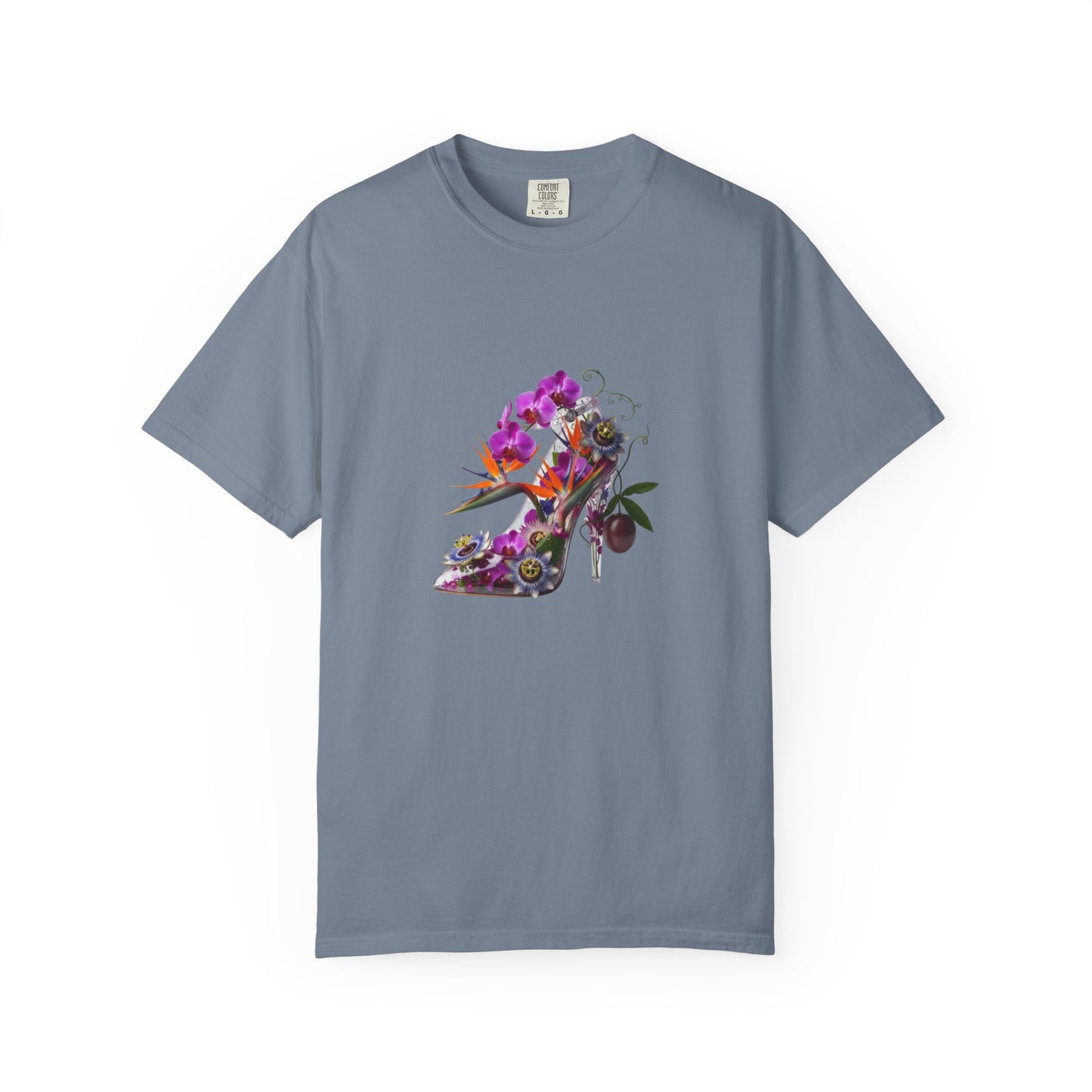 Floral High Heel Shoe T-shirt | Botanical Stiletto Graphic