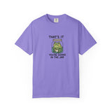Glass Jar Frog Illustration T-shirt | Frog in Water Jar