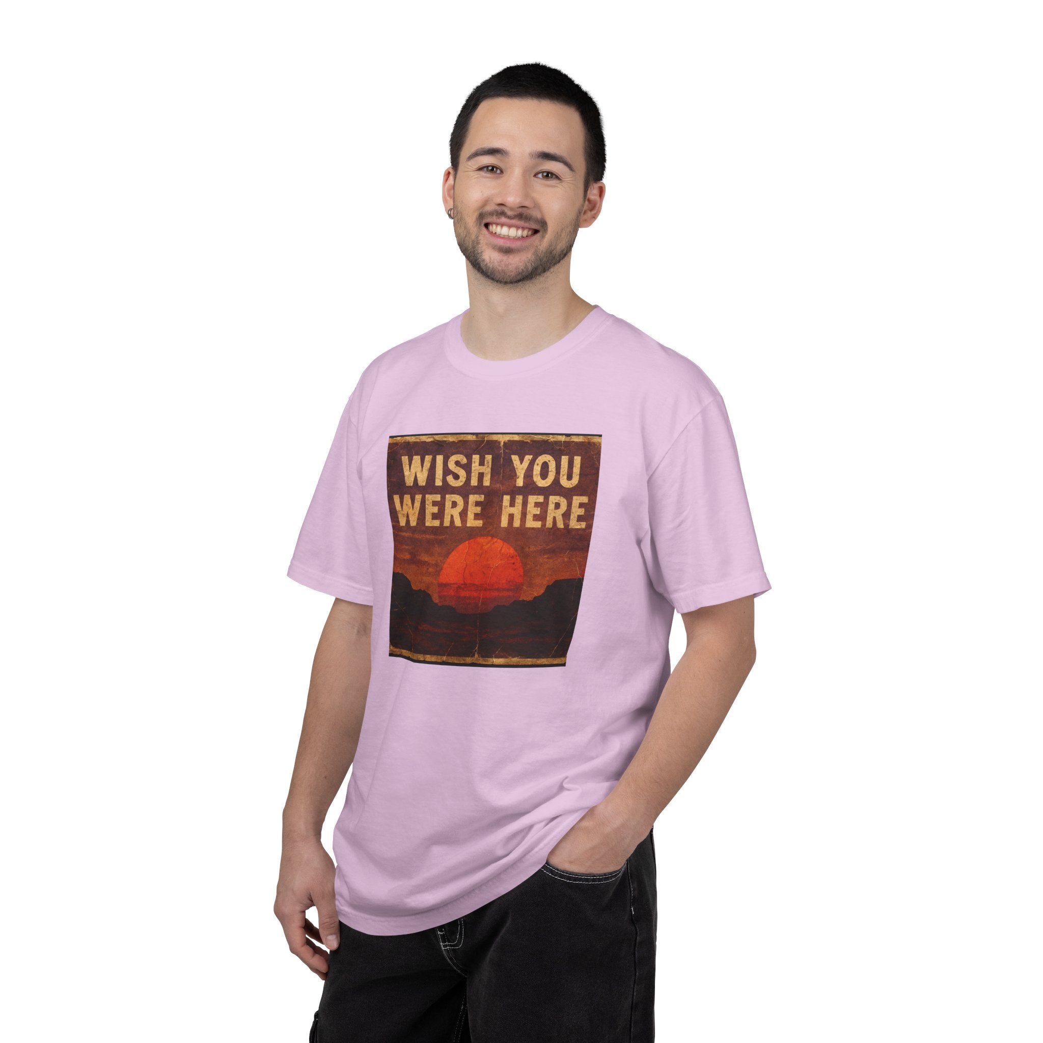 Wish You Were Here Sunset T-shirt | Vintage Sunset Graphic