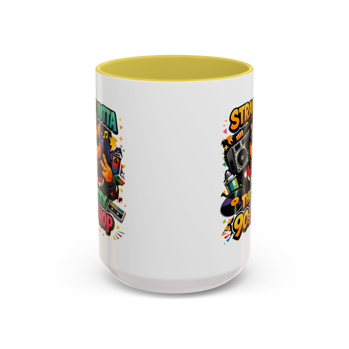 Straight Outta Meow The Kitty 90s Hip Hop Mug | Color Accent