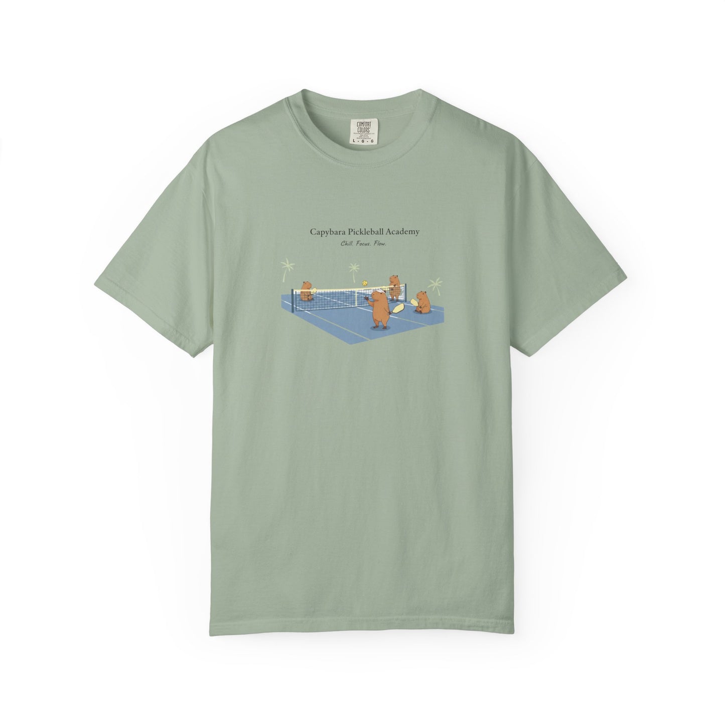 Capybara Pickleball Academy T-shirt | Capybara Cartoon Pickleball Design