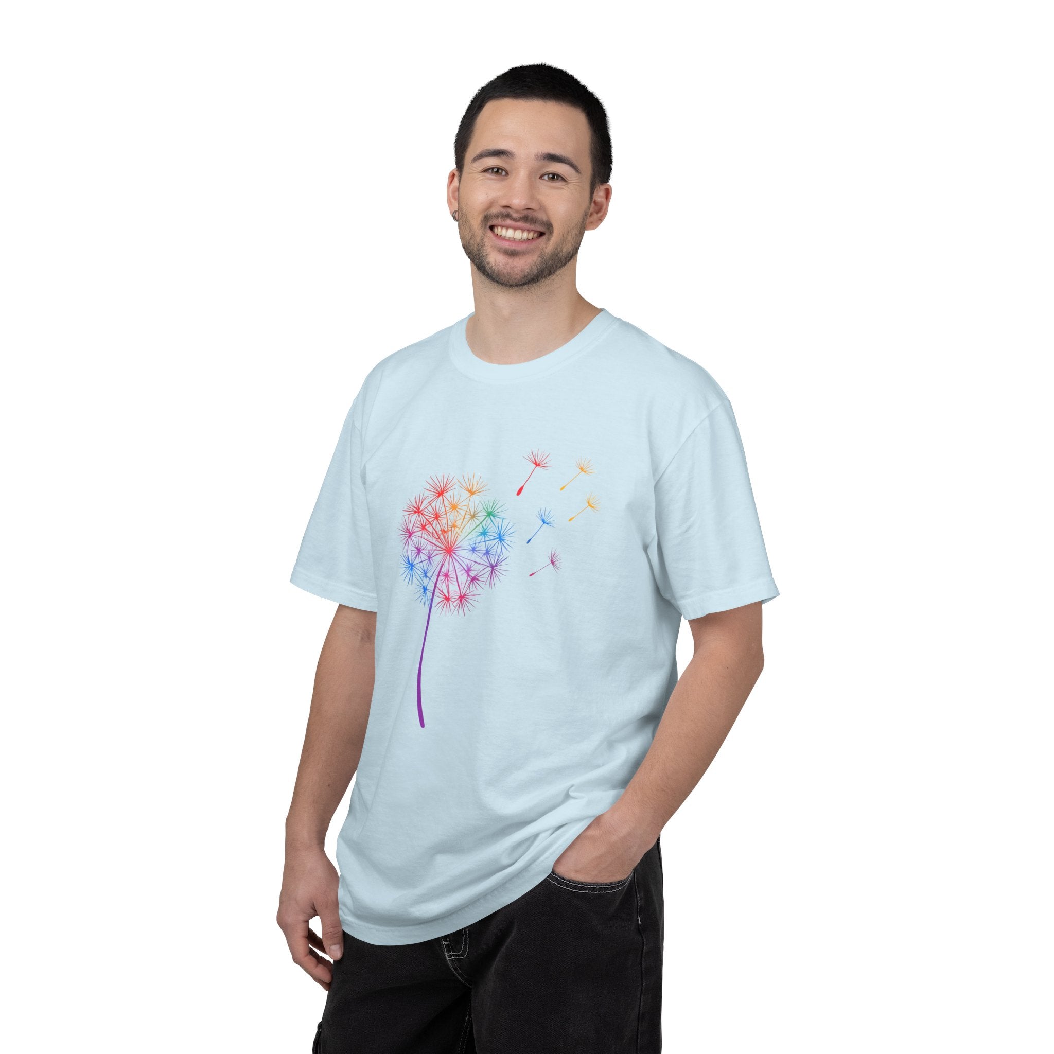 Rainbow Dandelion Tee | T-Shirt, Colorful Seed Puff Design