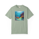 Clownfish Reef Scene T-shirt | Underwater Coral Ocean Illustration
