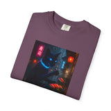 Neon Cyber Cat Sushi Shibuya T-shirt | Dark Alley Japanese Streetwear