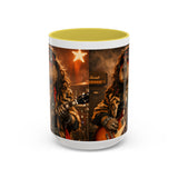 Rockstar Capybara with Guitar Mug | Color Accent Coffee Cup 11oz 15oz