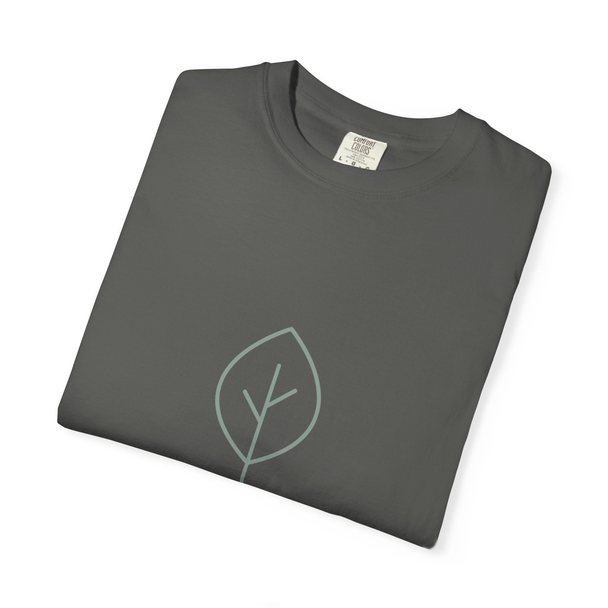 Minimal Green Leaf icon T-Shirt | Eco Nature Graphic Tee