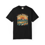 Road Trip '76 T-shirt | Vintage Camper Van Sunset Graphic