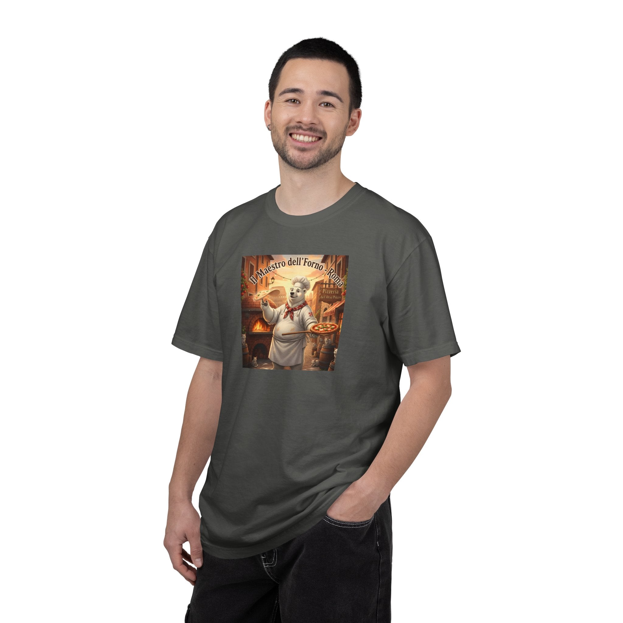 Polar Bear Italian Bakery Chef Pizza Maestro T-shirt | Vintage Pizzeria Illustration