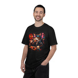 Sushi-Eating Cat T-Shirt | Neon Japanese Street Food Art