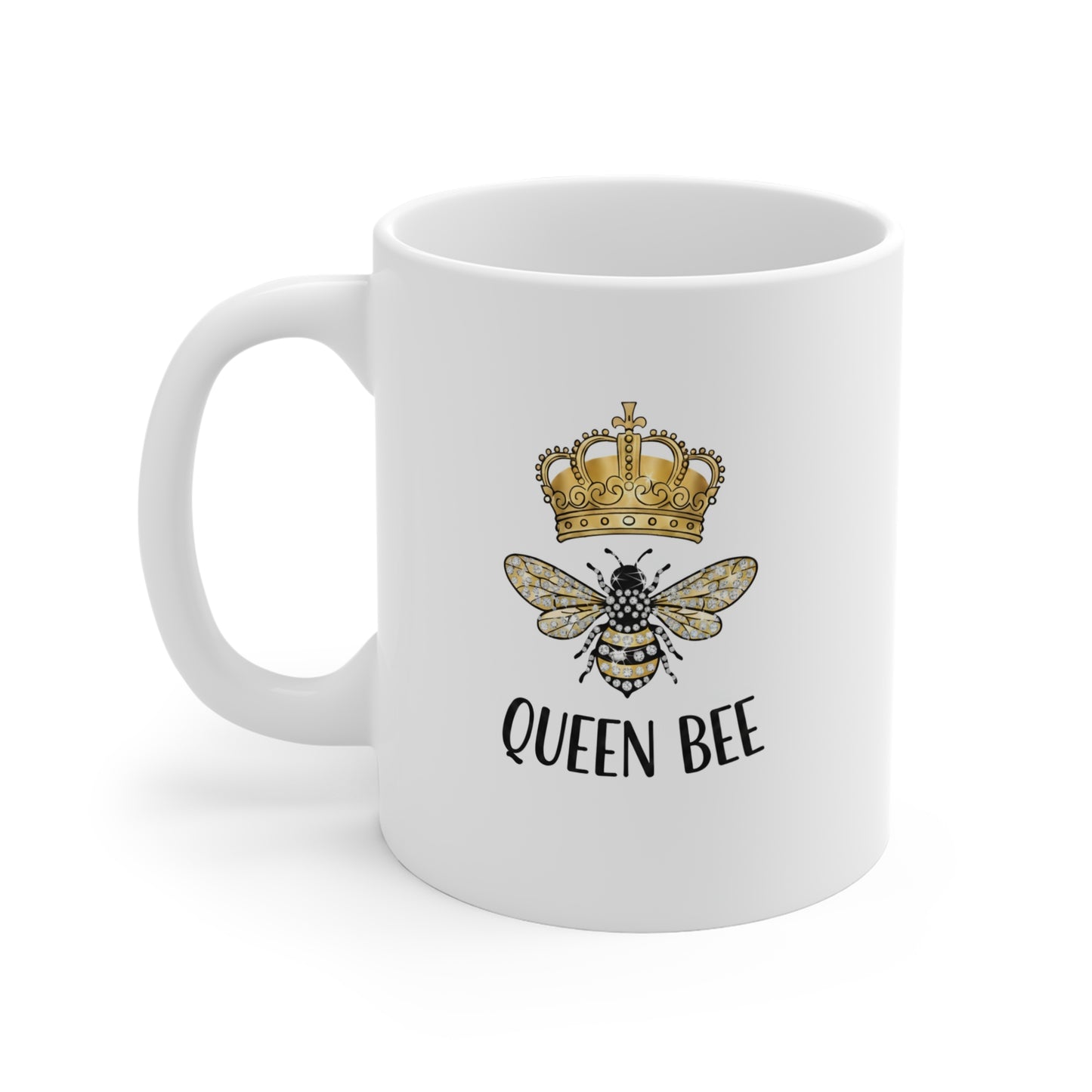 Queen Bee mug | Bee with crown, 11oz ceramic