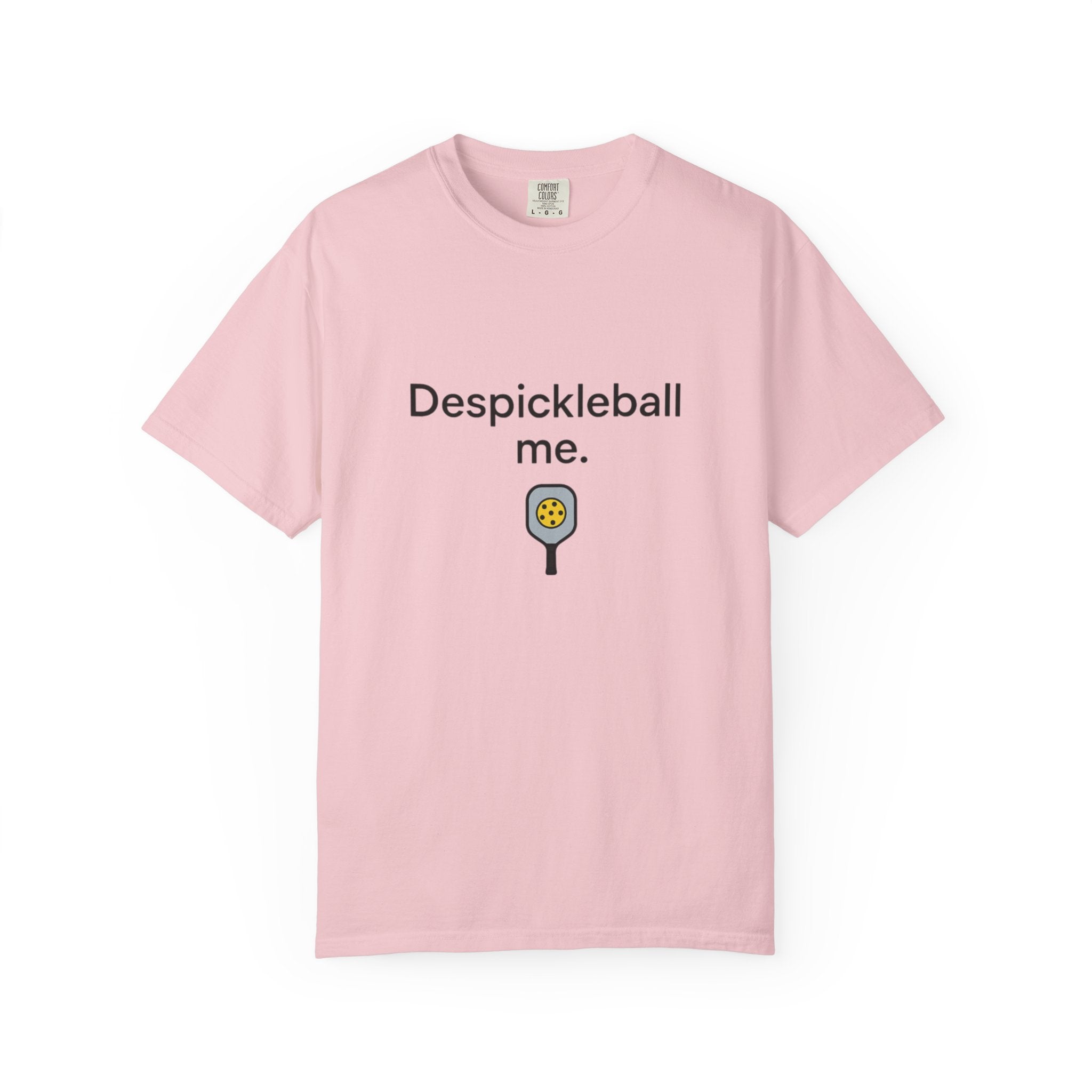 Despickleball Me pickleball graphic T-shirt | pickle paddle logo tee
