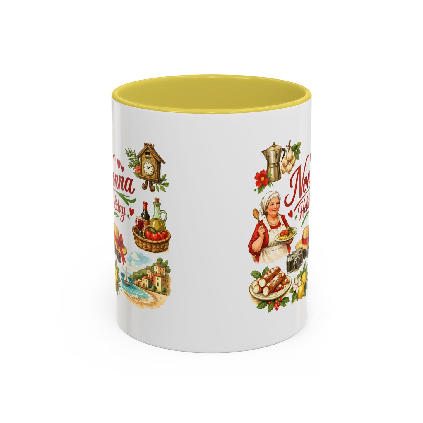 Nonna Holiday mug | Italian grandma kitchen design, vintage food icons