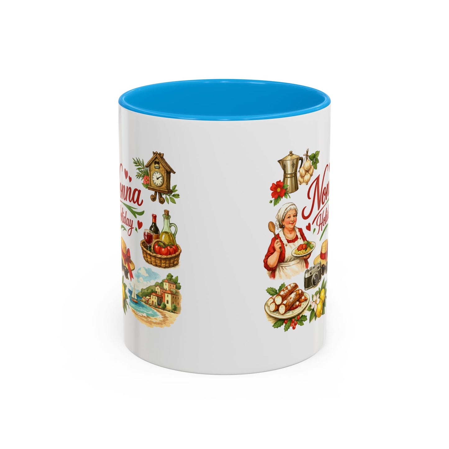 Nonna Holiday mug | Italian grandma kitchen design, vintage food icons