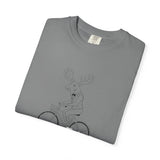 Funny Moose Riding Bike T-shirt | Novelty Animal Cycling Tee