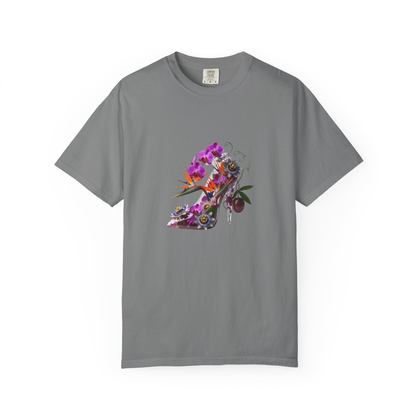 Floral High Heel Shoe T-shirt | Botanical Stiletto Graphic
