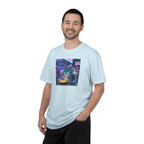 Cyberpunk Cat T-shirt | Neon Magic Potion Street Scene