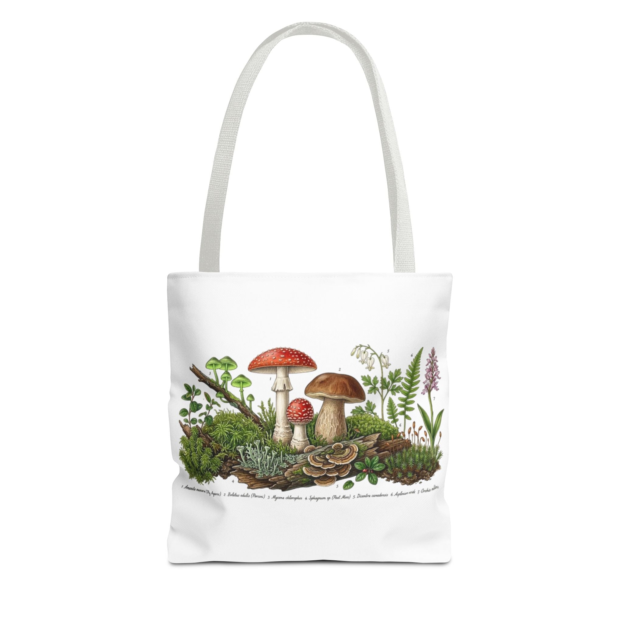 Vintage Mushroom Wildflower Specimen Study Tote Bag